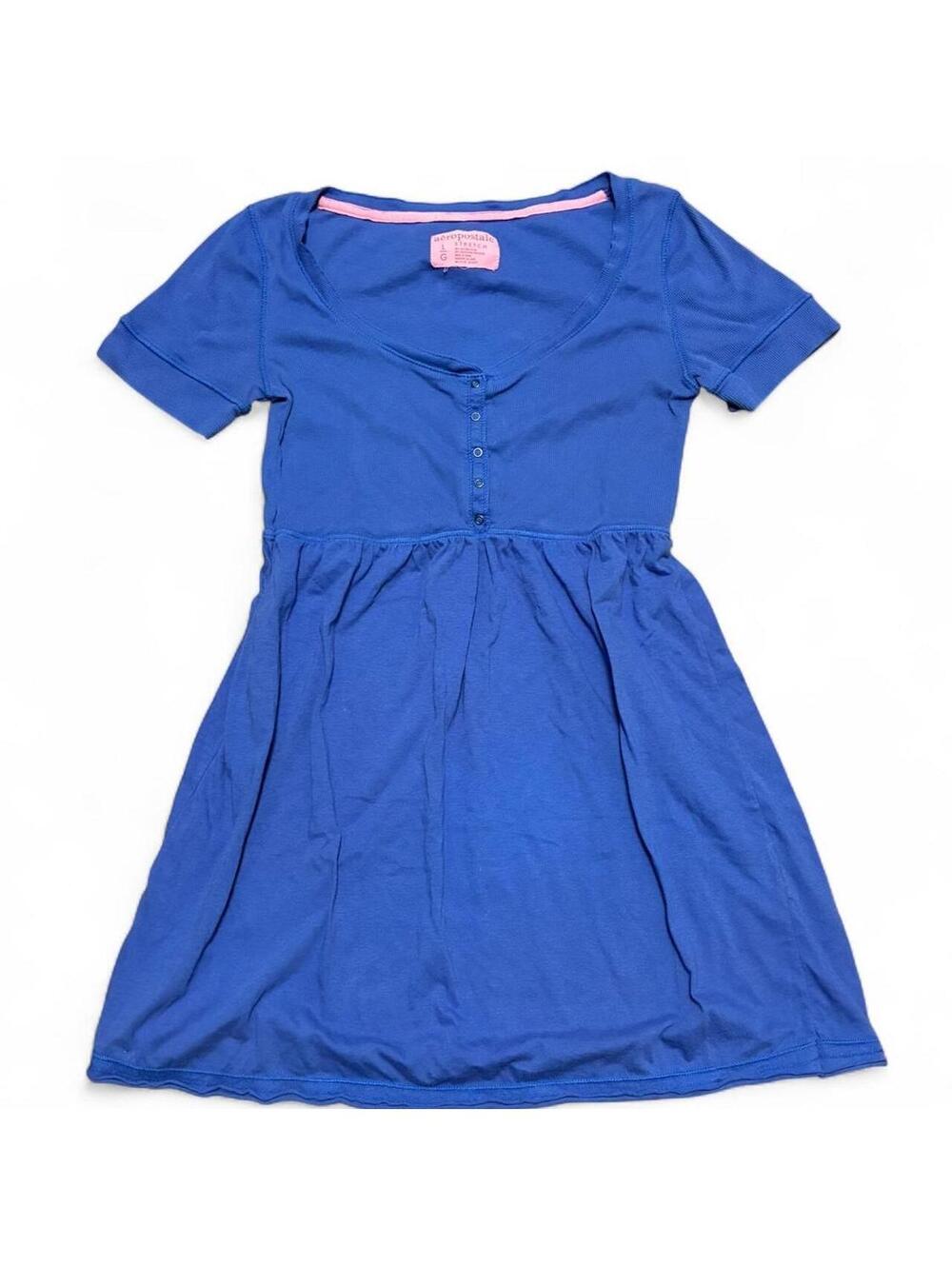 Vintage Aeropostale Blue Babydoll Henley Top